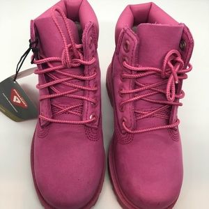 Timberland Kid’s Premium Waterproof Pink Boots